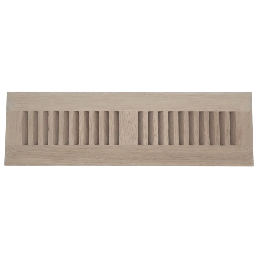 Wood Designs Flush Mount Slab - 3 Thicknesses Flush No Frame Vent Cover Grillworks, Inc - VCU 2.5 x 10 (Overall 4.5 x 12) White Oak Floor