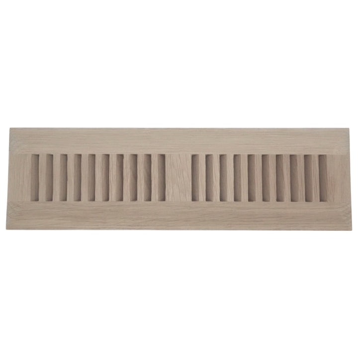 Wood Designs Flush Mount Slab - 3 Thicknesses Flush No Frame Vent Cover Grillworks, Inc - VCU 2.5 x 10 (Overall 4.5 x 12) White Oak Floor
