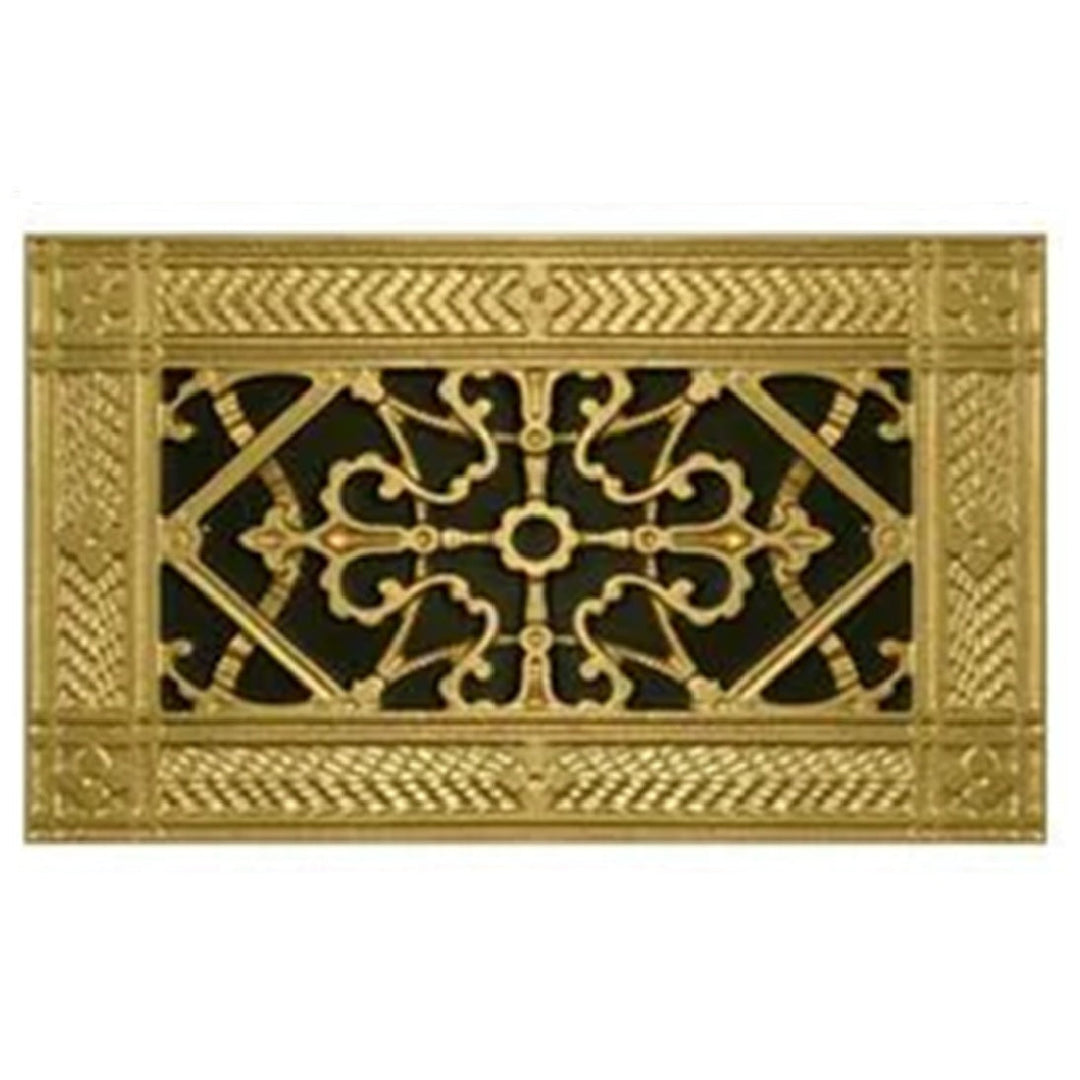 Arts and Crafts Resin Vent Cover for Wall or Ceiling Grille Beaux-Arts Classic Products - VCU 4 x 8 (Overall Dimensions 6 x 10) Bright Gold
