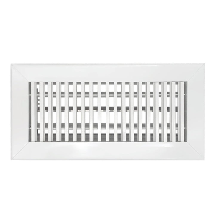 Aluminum Vertical Bar Floor Grille Vent Cover Dayus Register and Grille, Inc. - VCU 3 x 8 (Overall 4.6875 High x 9.6875 Long) White