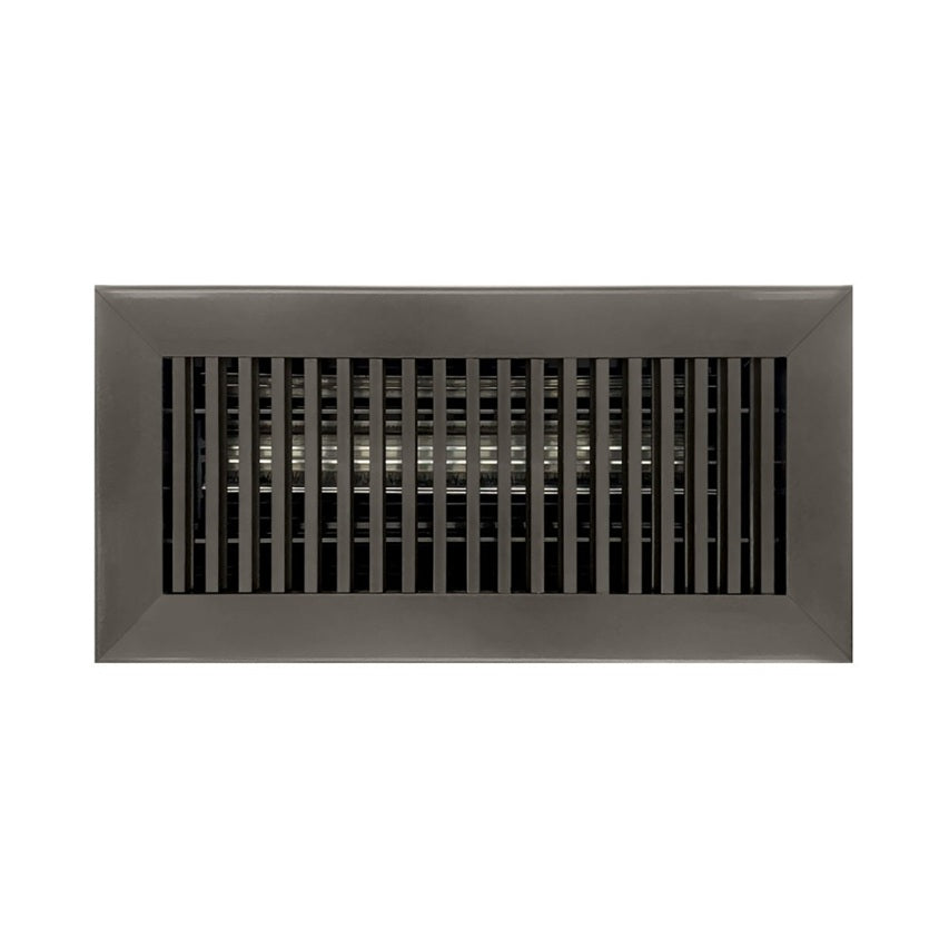 Aluminum Vertical Bar Floor Register Vent Cover Dayus Register and Grille, Inc. - VCU