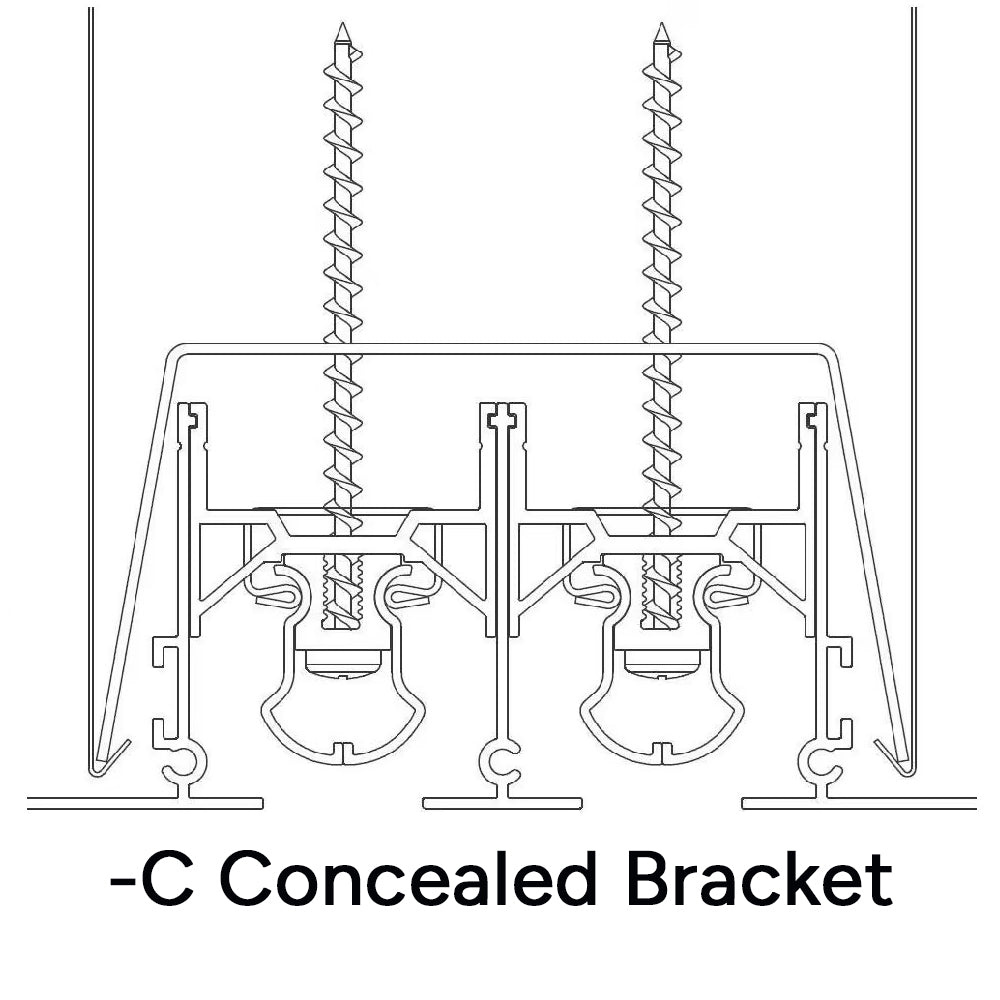 Commercial Industrial Mounting A-B-C-TB Mounting Style Dayus Register and Grille, Inc. - VCU C - Concealed Bracket