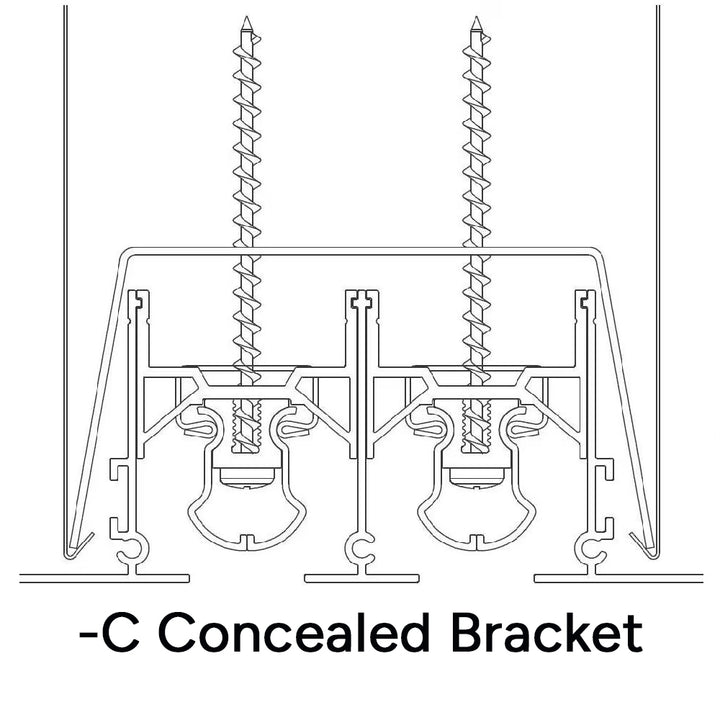 Commercial Industrial Mounting A-B-C-TB Mounting Style Dayus Register and Grille, Inc. - VCU C - Concealed Bracket