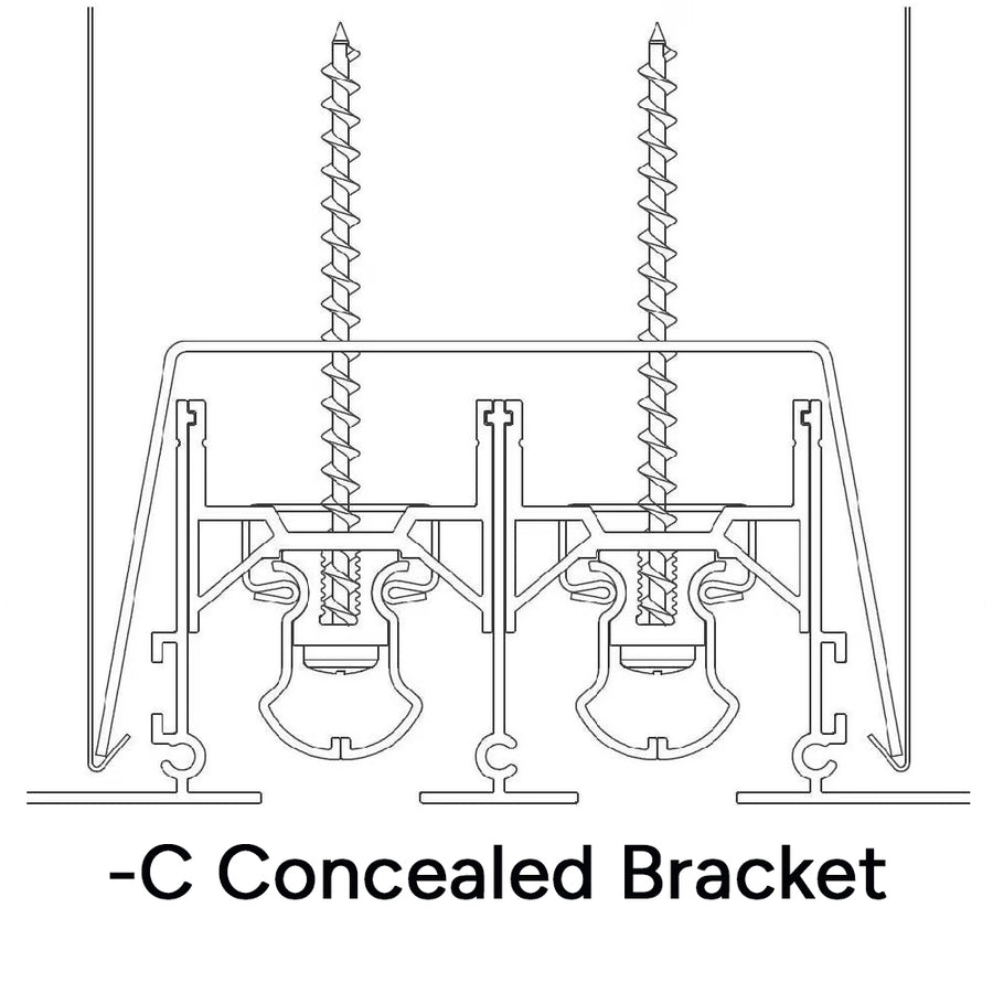 Commercial Industrial Mounting A-B-C-TB Mounting Style C - Concealed Bracket