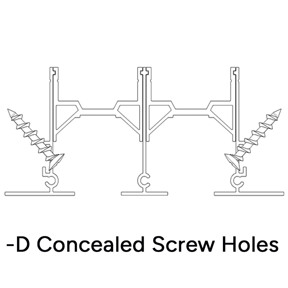 Commercial Industrial Mounting A-C-D-TB Mounting Style Dayus Register and Grille, Inc. - VCU D - Concealed Screw Holes
