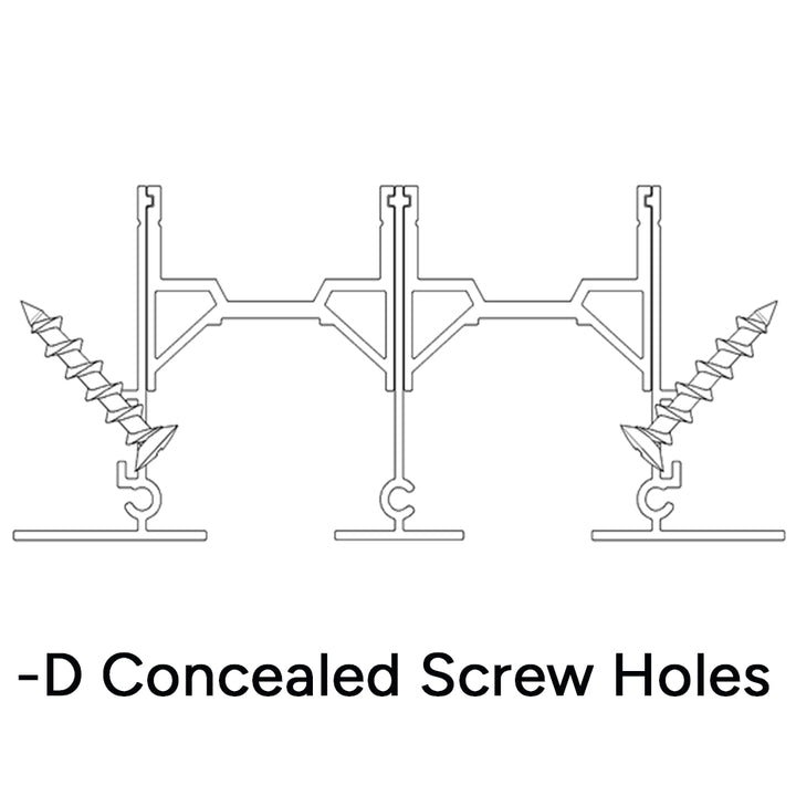 Commercial Industrial Mounting A-C-D-TB Mounting Style Dayus Register and Grille, Inc. - VCU D - Concealed Screw Holes