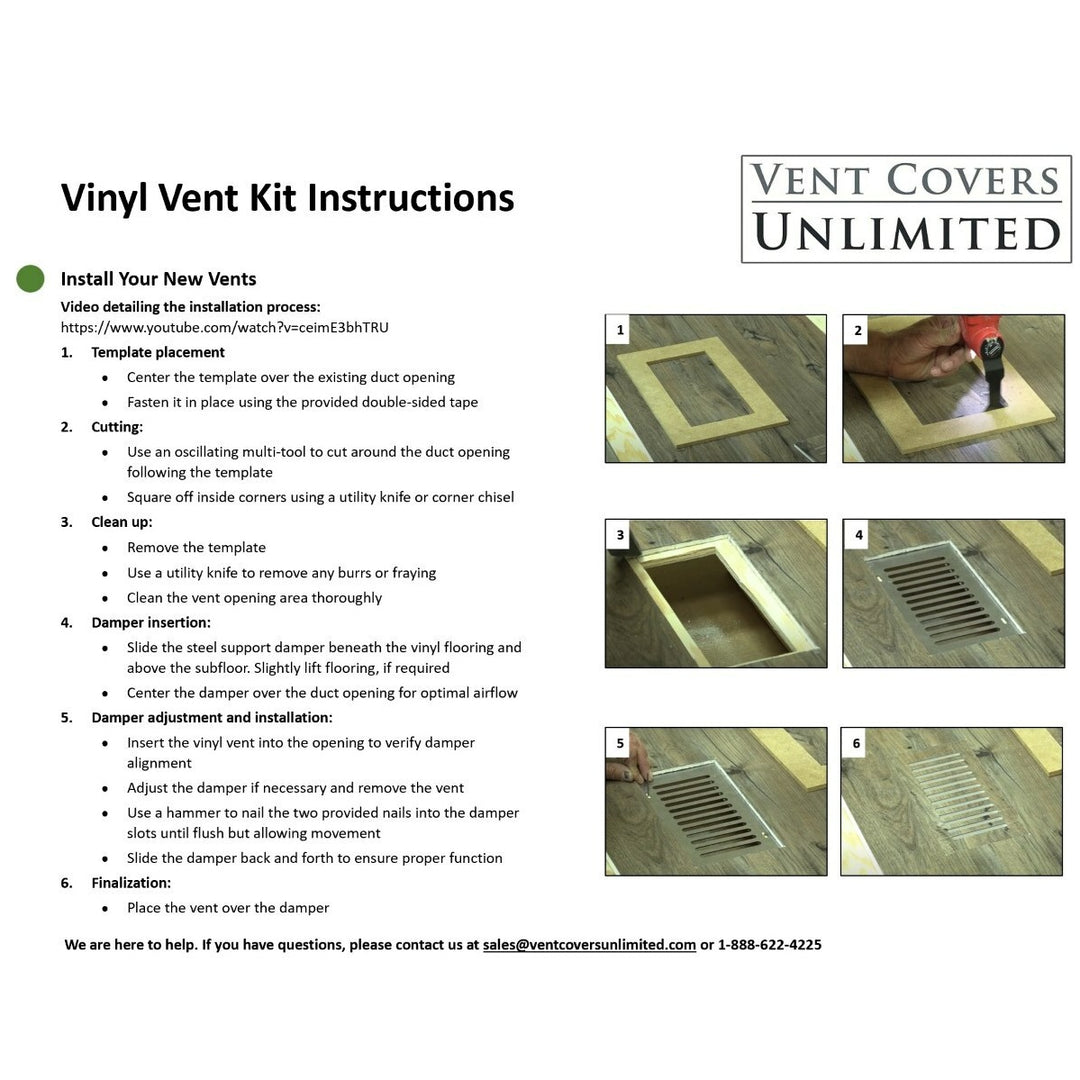 LVP Flush Mount Vent Covers Vent Cover Grillworks, Inc - VCU