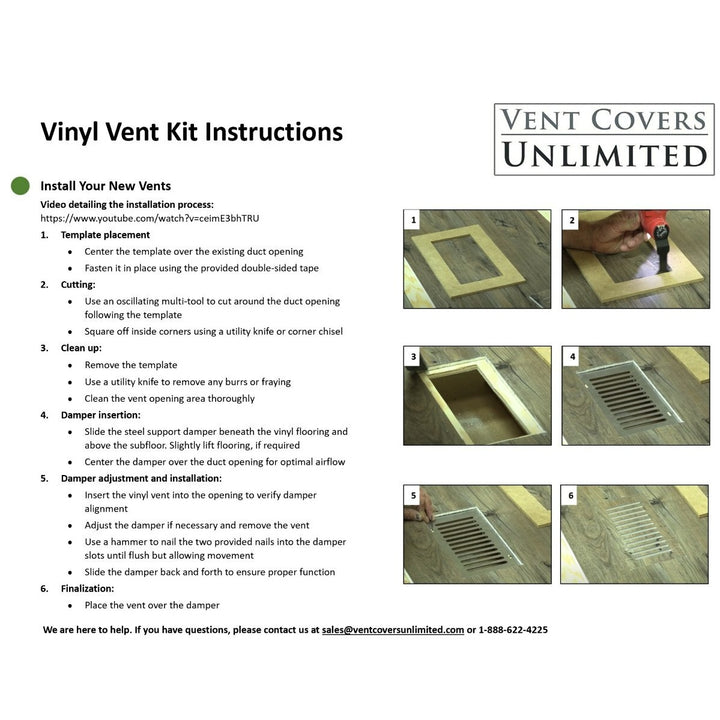 LVP Flush Mount Vent Covers Vent Cover Grillworks, Inc - VCU