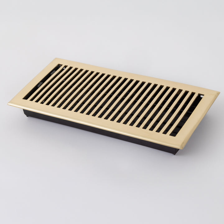 Madelyn Carter Solid Cast Brass Contemporary Vent Covers Vent Cover Kay Hardware - VCU 6 x 14 (Overall: 7.25 x 15.5) Polished Brass