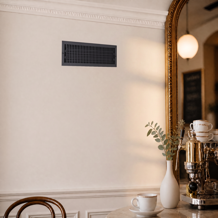 Madelyn Carter Black Contemporary Wall and Ceiling Vent Covers (Cast Aluminum)