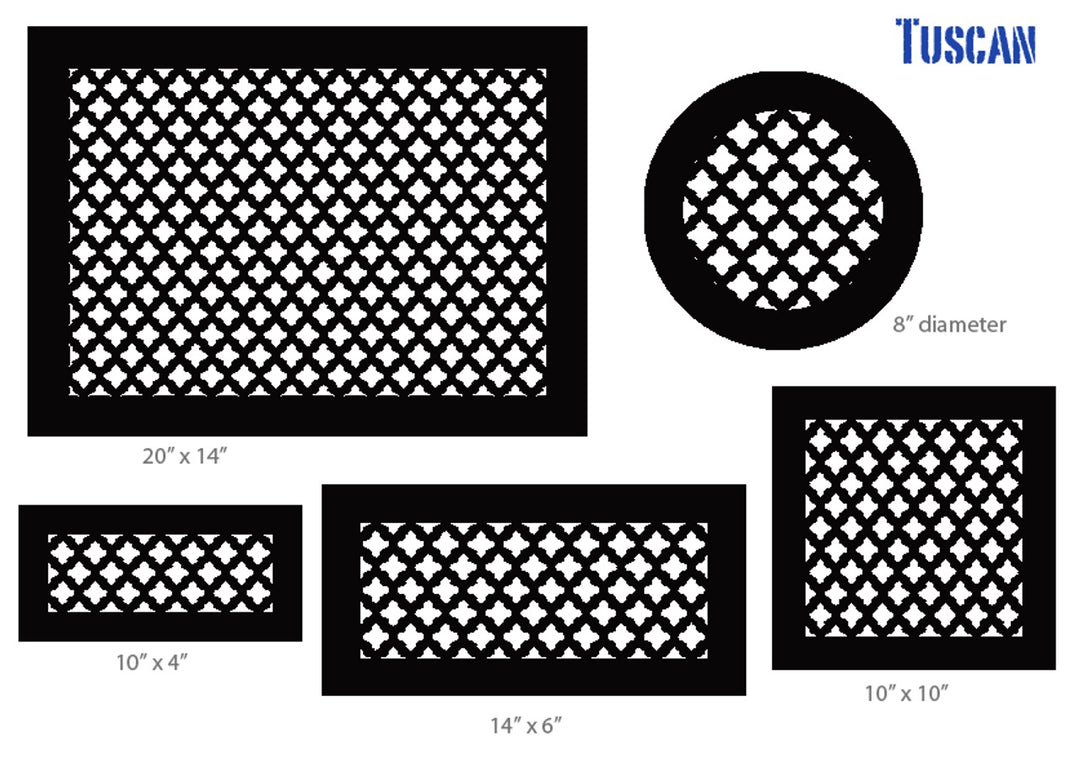 Silver Series Steel Designs Tuscan Registers and Returns Vent Cover Steel Crest Corporation - VCU
