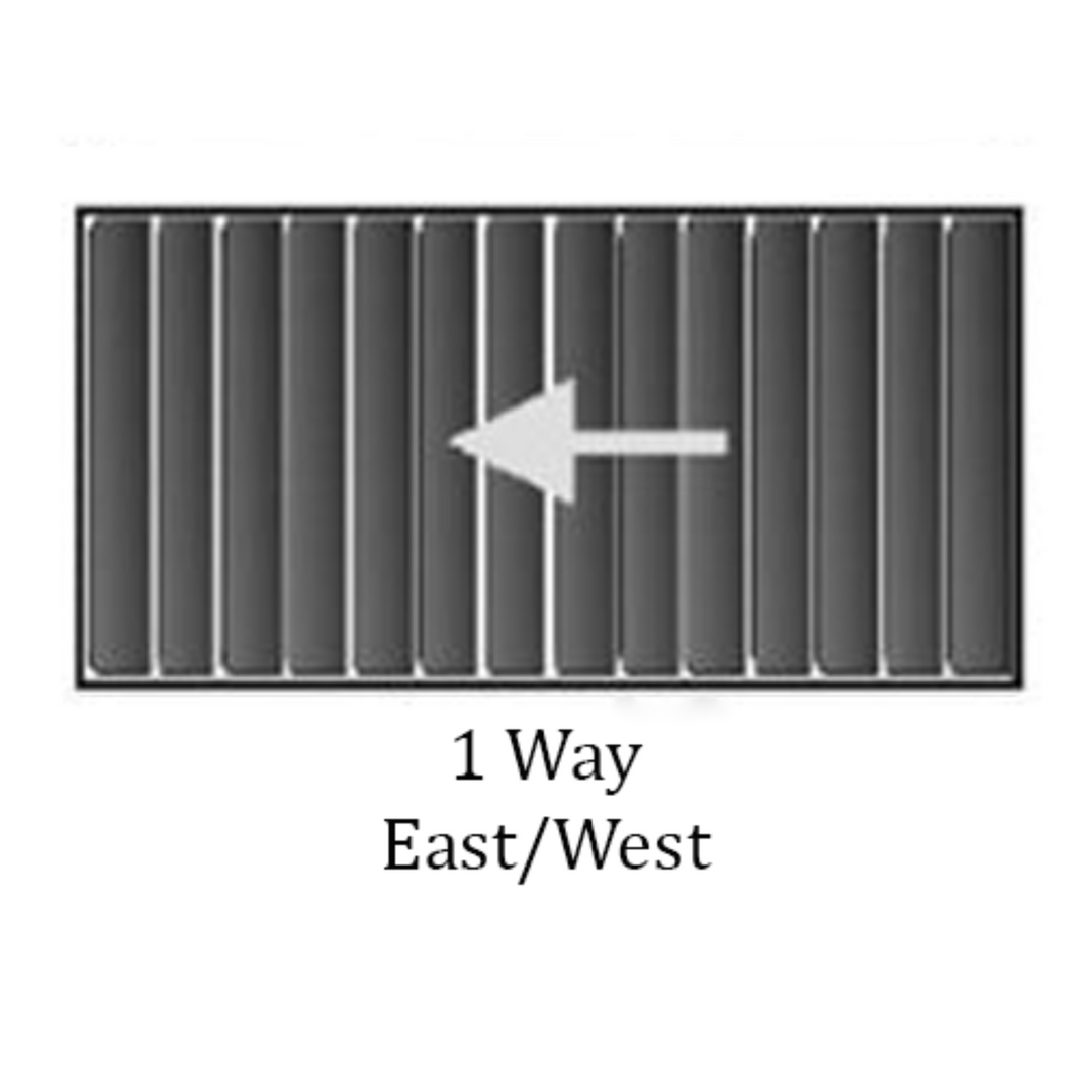 Air Deflector for Steel Designs Gold and Silver Series Air Deflector Steel Crest Corporation - VCU 4 x 4 (Overall Dimensions 5.5 x 5.5) Steel Designs 1-Way (East or West)