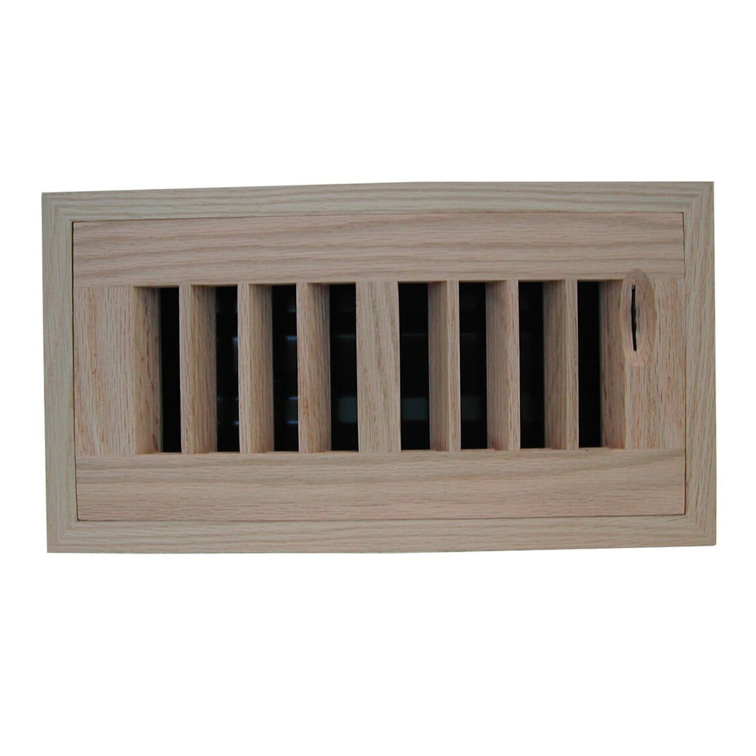 Ample Air Flush Mount Wood Vent Covers Vent Cover All American Wood Register Co - VCU 2.25 x 10 (Overall 5 x 12.4375) Ash-Standard
