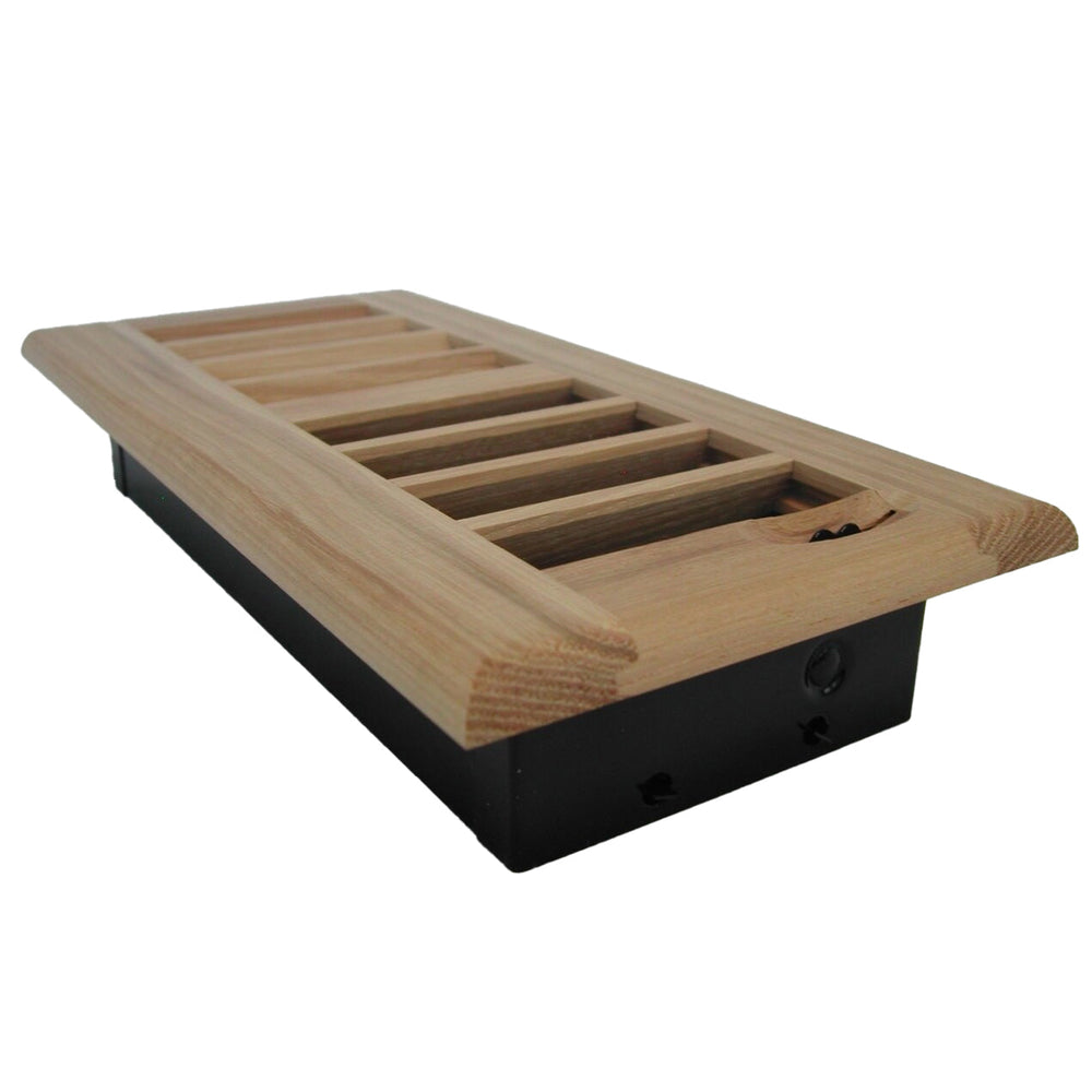 Ample Air Surface Mount Wood Vent Covers Vent Cover All American Wood Register Co - VCU 2.25 x 10 (Overall 3.75 x 11.188) Beech-Standard