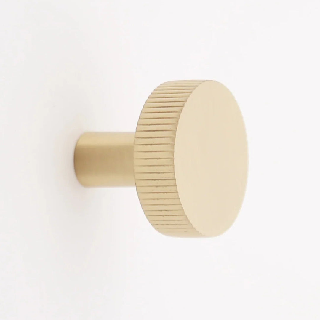 Hanna Solid Brass Cabinet Knob Cabinet Hardware Kay Hardware - VCU Satin Brass