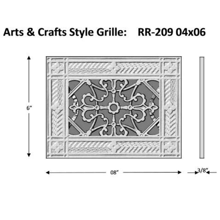 Arts and Crafts Resin Vent Cover for Wall or Ceiling