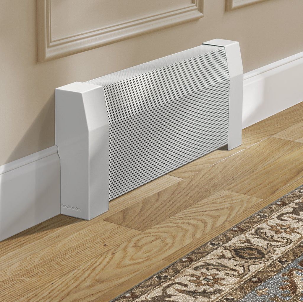 Premium Tall Slip-On Baseboarders Heater Cover - Galvanized Steel Baseboard Heater Cover Baseboarders - VCU 24" (3.125 x 24 x 8.75) White