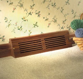 Horizontal Slot Baseboard Wood Vent Covers