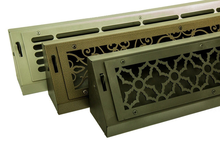 Gold Series Steel Designs Baseboard Registers and Returns 12" Baseboard Vent Steel Crest Corporation - VCU