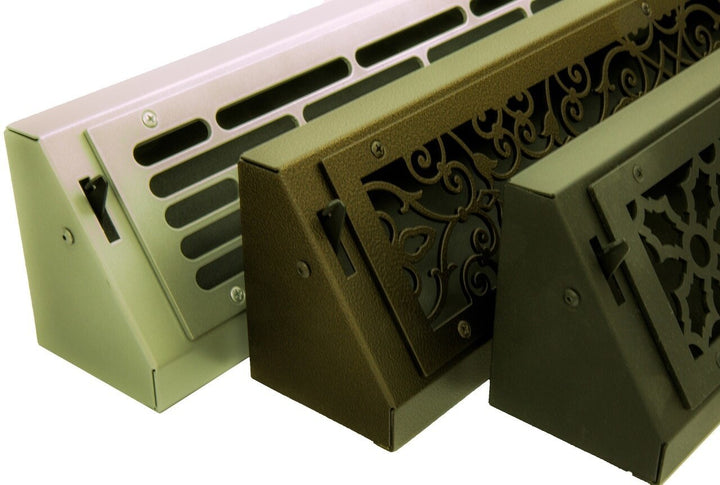 Gold Series Steel Designs Baseboard Registers and Returns 12" Baseboard Vent Steel Crest Corporation - VCU