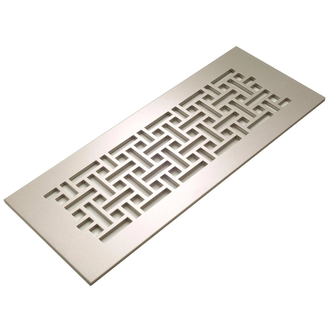 Basketweave Design Vent Covers - Made to Order Vent Cover Reggio Register Company, LLC - VCU 2.25 x 10 (Overall 3.5 x 12) 3/16" Aluminum Champagne Bronze