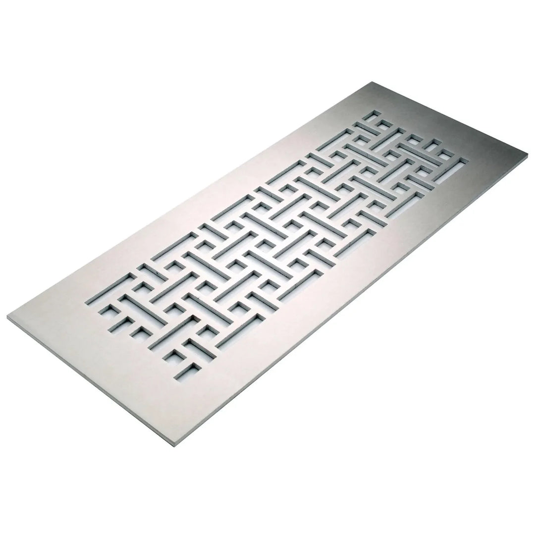 Basketweave Round Vent Covers Round Vent Cover Reggio Register Company, LLC - VCU 6" Diameter (Overall: 8" Diameter) Steel Satin Nickel