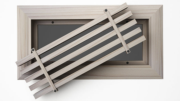 Beveled Bar Surface Mount Wood Grilles - Ceiling and Wall Surface Mount Grille Vexell - VCU