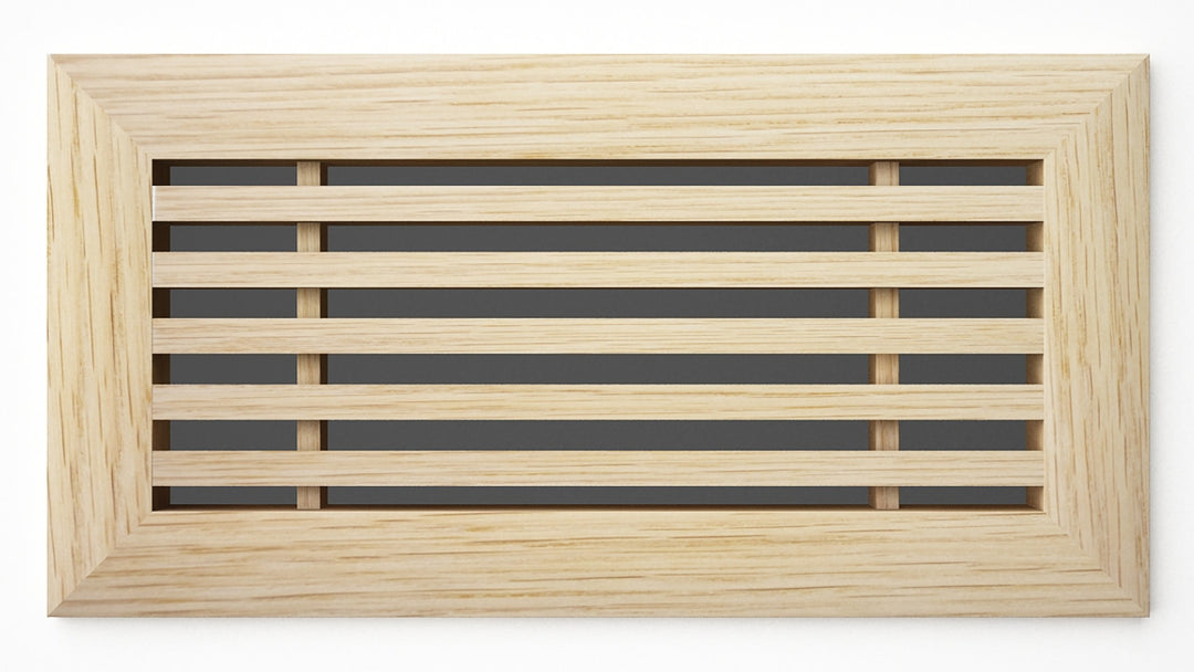 Beveled Bar Surface Mount Wood Grilles - Ceiling and Wall Surface Mount Grille Vexell - VCU 2.25 x 10 (3.5 x 11.25 Overall) Poplar Solid Core - Non-Removable