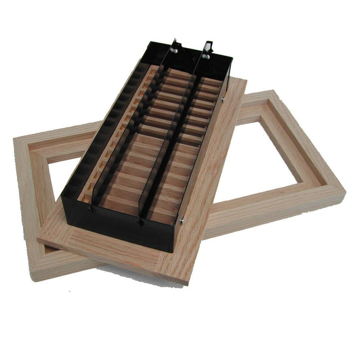 Bi-Directional Flush Mount Wood Vent Covers Vent Cover All American Wood Register Co - VCU 2.25 x 10 (Overall 5 x 12.438) Beech-Standard