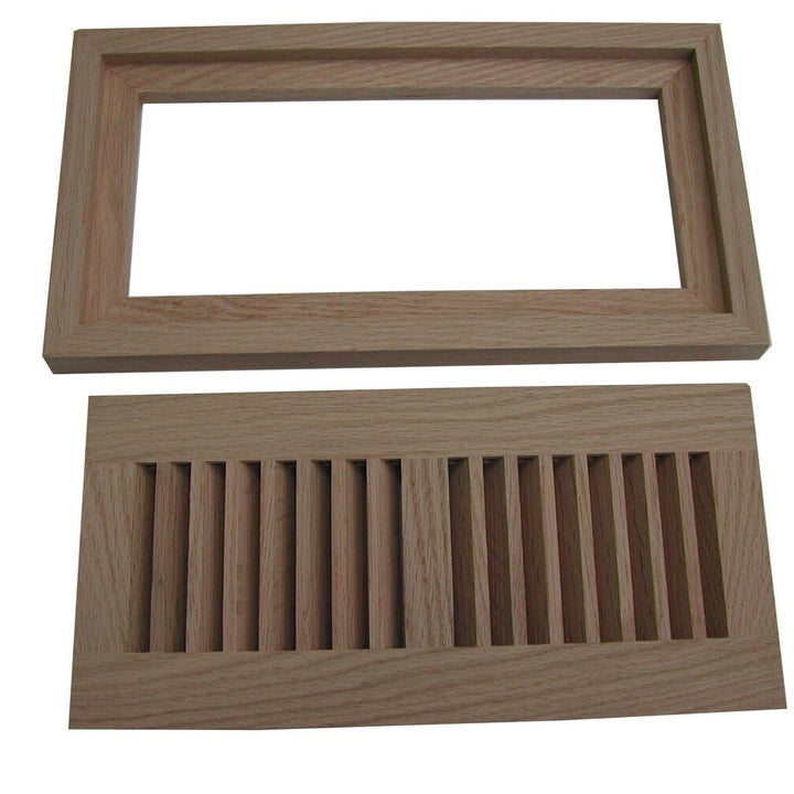 Bi-Directional Flush Mount Wood Vent Covers Vent Cover All American Wood Register Co - VCU 2.25 x 10 (Overall 5 x 12.438) Ponderosa Pine-Standard