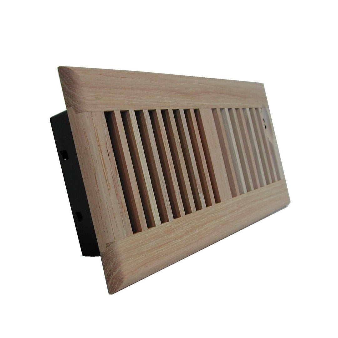 Bi-Directional Surface Mount Wood Vent Covers Vent Cover All American Wood Register Co - VCU 2.25 x 10 (Overall 3.75 x 11.188) Red Oak-Standard