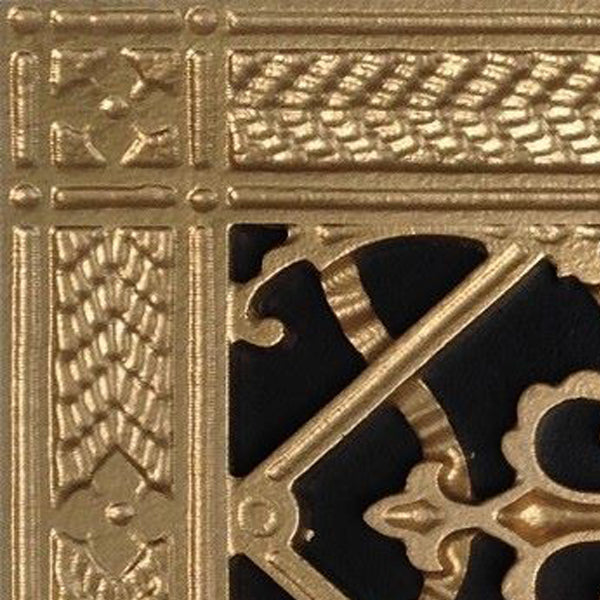 Louis XIV Style Resin Magnetic Filter Grille Grille Beaux-Arts Classic Products - VCU 10H x 10W (OD 12.875 X 12.875) Bright Gold