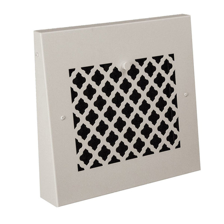 Bronze Series Steel Designs Gravity Baseboard Registers Gravity Register Steel Crest Corporation - VCU 10L x 8H (13L x 12H Overall) Tuscan White (Paintable)