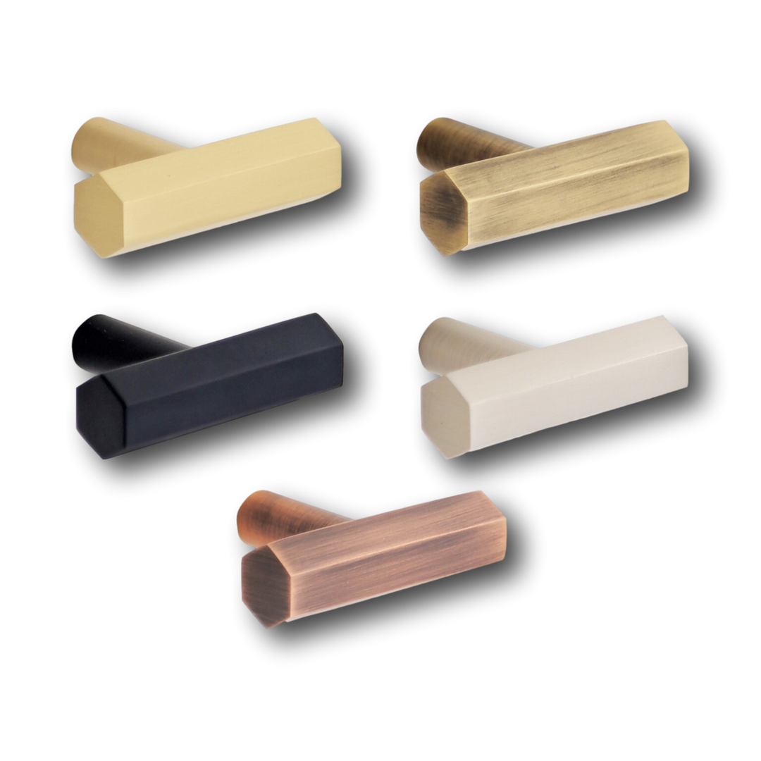 Abigail Solid Brass T-Knob Cabinet Hardware Kay Hardware - VCU