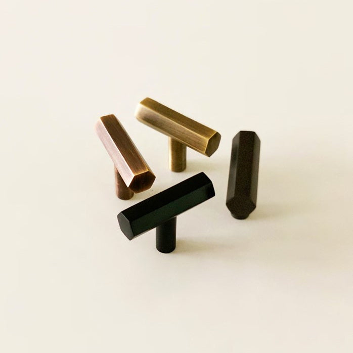 Abigail Solid Brass T-Knob Cabinet Hardware Kay Hardware - VCU