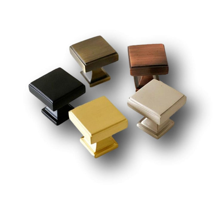 Danford Solid Brass Square Cabinet Knob Cabinet Hardware Kay Hardware - VCU
