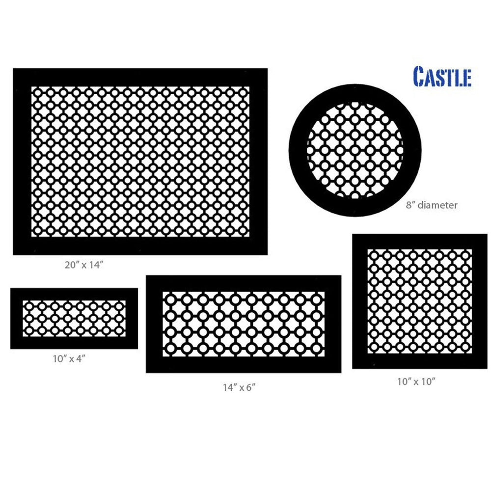 Gold Series Return Air Filter Frame Castle Return Grille Air Filter Frame Steel Crest Corporation - VCU 10x12 Silver