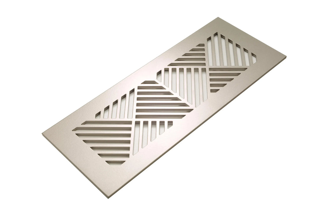 Chevron Design Vent Covers - Made to Order Vent Cover Reggio Register Company, LLC - VCU 2.25 x 10 (Overall 3.5 x 12) 3/16" Aluminum Champagne Bronze