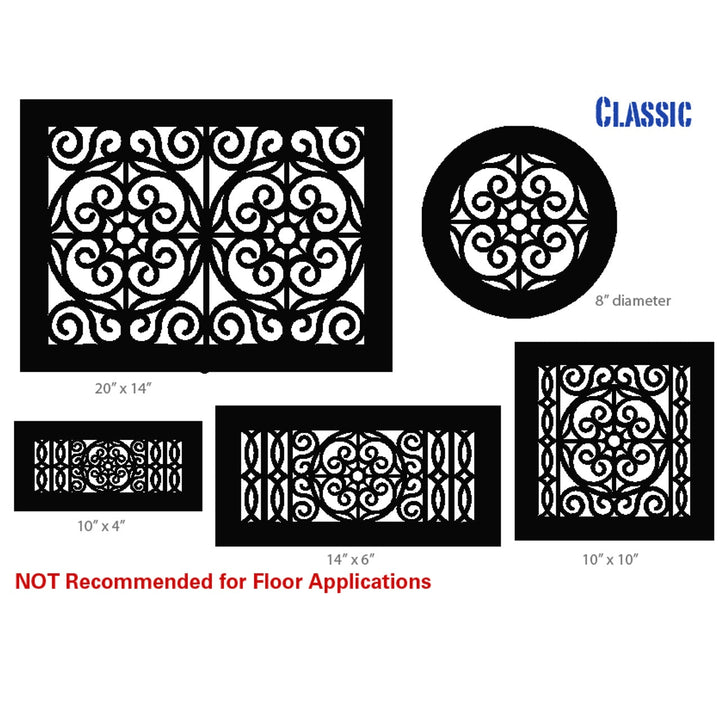 Classic Gold Series Registers and Returns Vent Cover Steel Crest Corporation - VCU