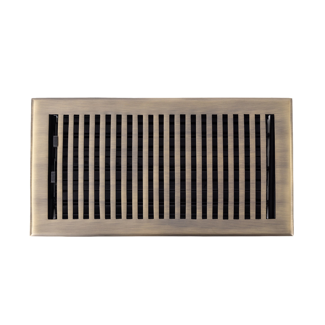 Madelyn Carter Solid Cast Brass Contemporary Vent Covers Vent Cover Kay Hardware - VCU 6 x 12 (Overall: 7.25 x 13.5) Antique Brass