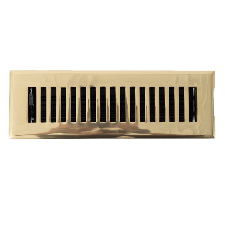 Madelyn Carter Solid Cast Brass Contemporary Vent Covers Vent Cover Kay Hardware - VCU 2 x 10 (Overall: 3.75 x 11.5) Polished Brass
