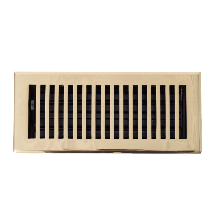 Madelyn Carter Solid Cast Brass Contemporary Vent Covers Vent Cover Kay Hardware - VCU 4 x 10 (Overall: 5.25 x 11.5) Polished Brass