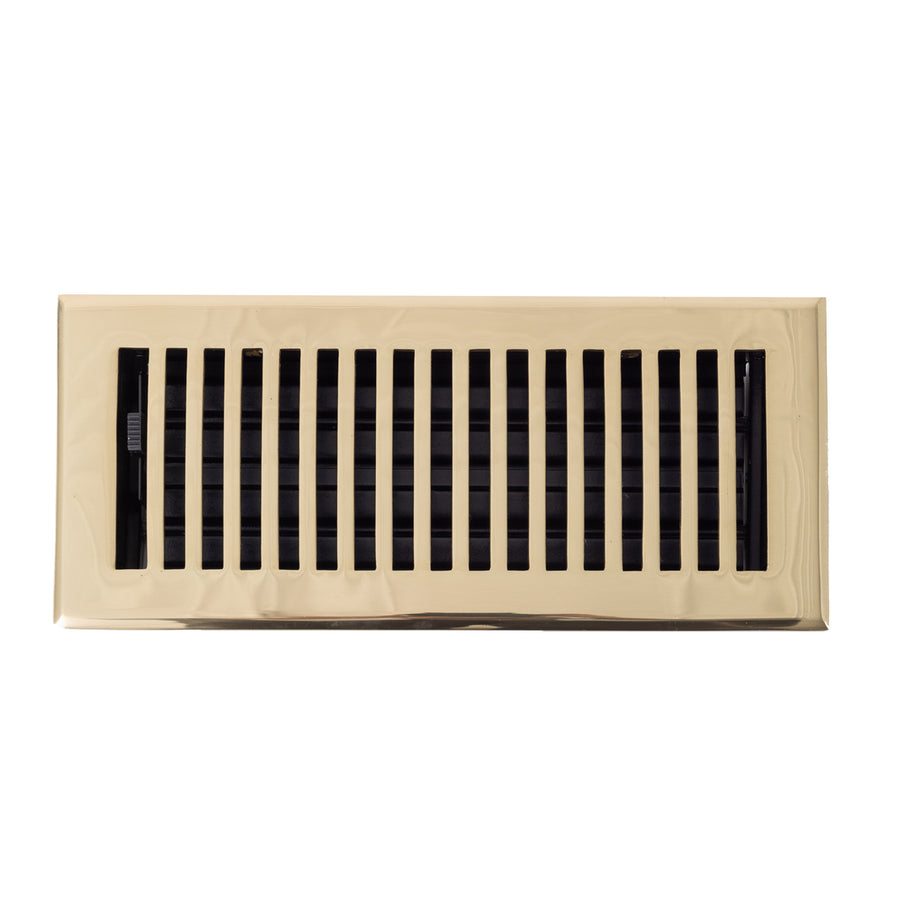 Madelyn Carter Solid Cast Brass Contemporary Vent Covers Vent Cover 4 x 14 (Overall: 5.25 x 15.5)