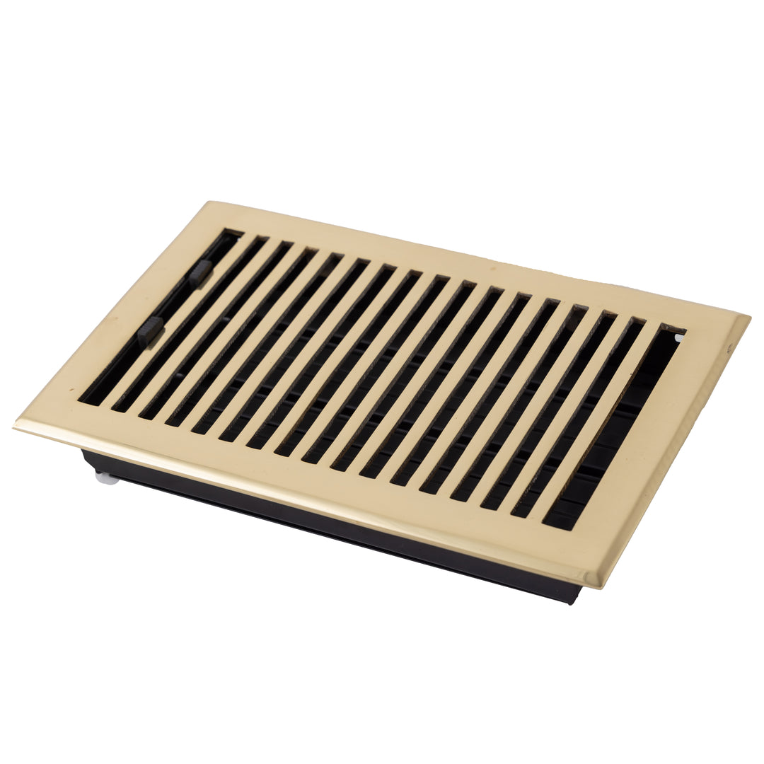 Madelyn Carter Solid Cast Brass Contemporary Vent Covers Vent Cover Kay Hardware - VCU 6 x 10 (Overall: 7.25 x 11.5) Polished Brass