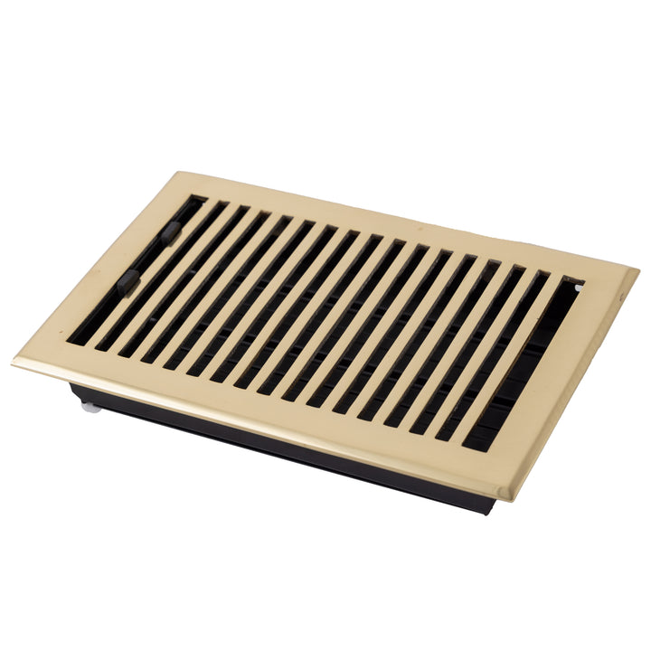 Madelyn Carter Solid Cast Brass Contemporary Vent Covers Vent Cover Kay Hardware - VCU 6 x 10 (Overall: 7.25 x 11.5) Polished Brass