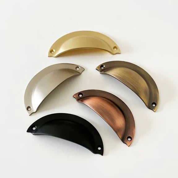 Cora Cup Solid Brass Drawer Pull Cabinet Hardware Kay Hardware - VCU