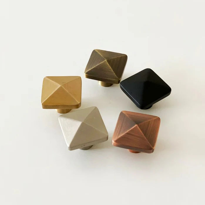 Craftsman Solid Brass Pyramid Cabinet Knob Cabinet Hardware Kay Hardware - VCU