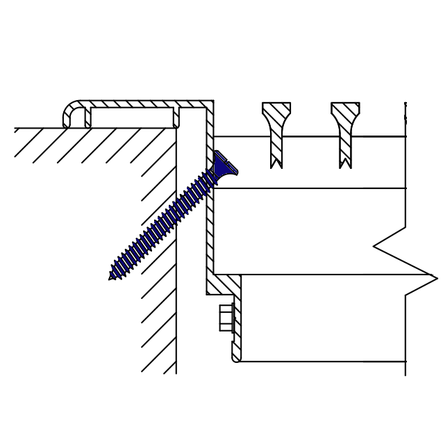 Commercial Industrial Mounting A-B-C-D Mounting Style Dayus Register and Grille, Inc. - VCU D - Sidewall Fastening
