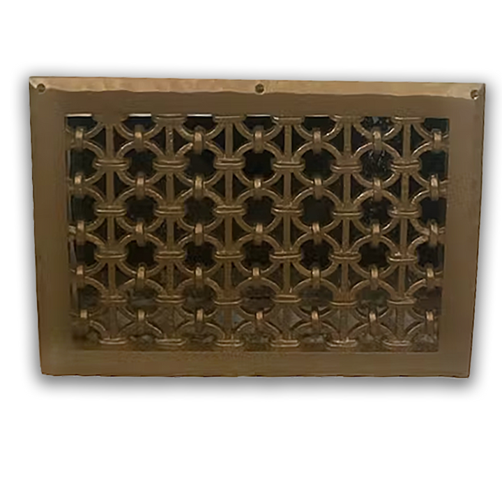 Decorative Resin Wall or Ceiling Vent Covers Vent Cover Majestic Vent Covers, INC - VCU 4 x 8 (Approx. Overall Size 6 x 10) White Iron Ring Decorative Frame