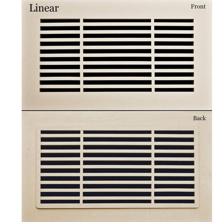 Decorative Resin Wall or Ceiling Vent Covers Vent Cover Majestic Vent Covers, INC - VCU 4 x 8 (Approx. Overall Size 6 x 10) White Linear Flat Frame